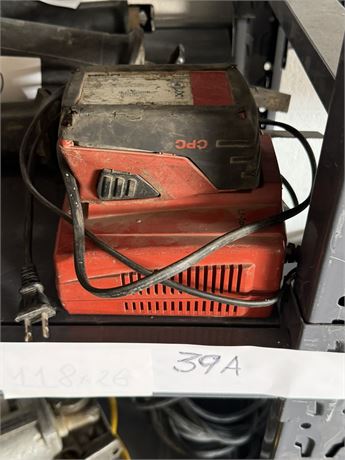 Lot 39A - Hilti battery and charger