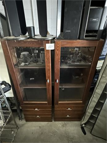 Lot 227 - Glass door cabinets