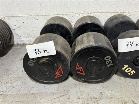 Lot 73 - Dumbbells 130 lbs