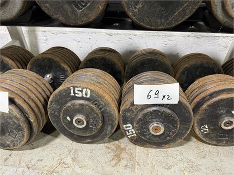 Lot 69 - Dumbbells 150 lbs