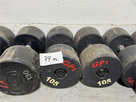 Lot 74 - Dumbbells 105 lbs