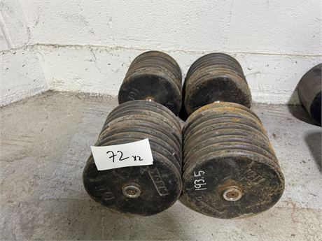 Lot 72 - Dumbbells 193.5 lbs