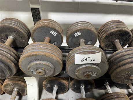 Lot 65 - Dumbbells 85 lbs