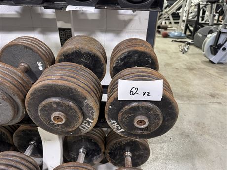 Lot 62 - Dumbbells 130 lbs