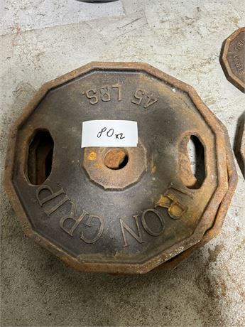 Lot 80 - Olympic Weight Plates 45 lbs