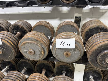 Lot 63 - Dumbbells 90 lbs