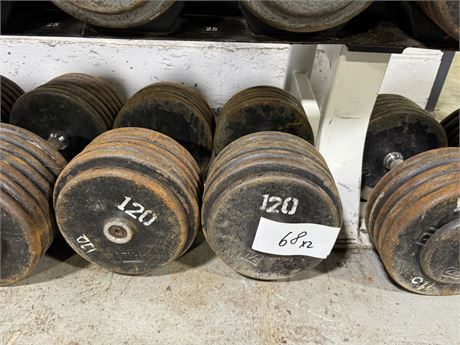 Lot 68 - Dumbbells 120 lbs