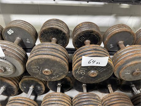 Lot 64 - Dumbbells 108 lbs