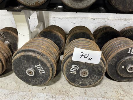 Lot 70 - Dumbbells 160 lbs