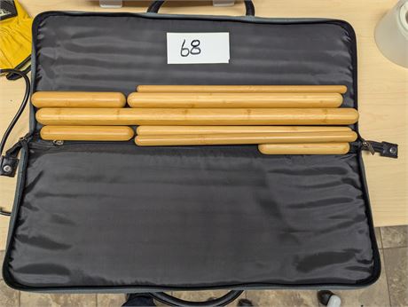 Lot 68 - Wood message rollers with heating case