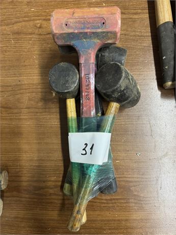 Lot 31 - Rubber Hammer and Mallets