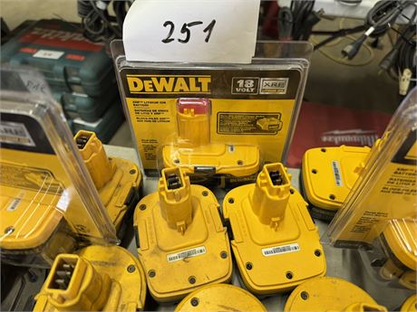 Lot 251 - DeWalt Batteries 18V