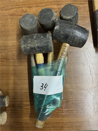 Lot 34 - Rubber Hammers and Mallets