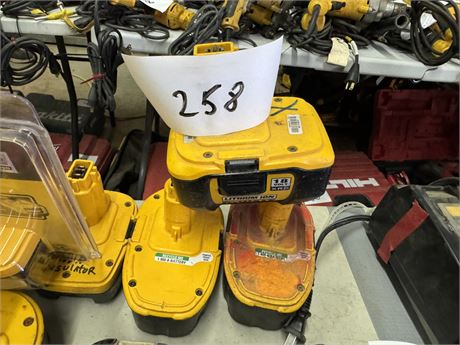 Lot 258 - DeWalt Batteries 18V