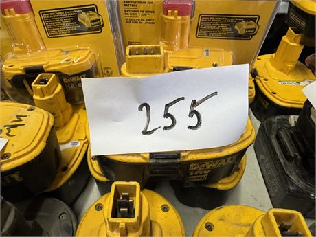 Lot 255 - DeWalt Batteries 18V