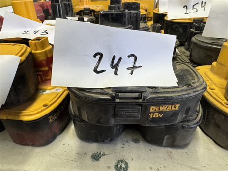 Lot 247 - DeWalt Batteries 18V