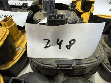 Lot 248 - DeWalt Batteries 18V