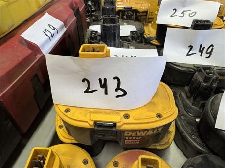 Lot 243 - DeWalt Batteries 18V