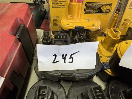 Lot 245 - DeWalt Batteries 18V