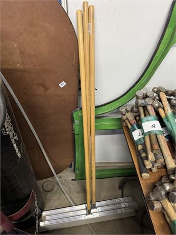 Lot 473 - Floor Squeegee with Wooden Tapered Handle