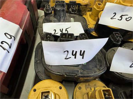 Lot 244 - DeWalt Batteries 18V