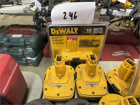 Lot 246 - DeWalt Batteries 18V