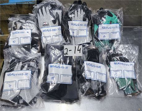 Work Gloves AXIS by Radians 61 pairs.