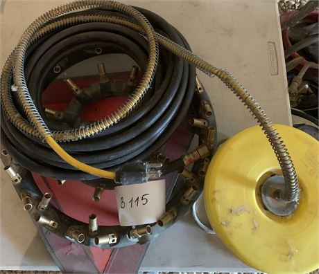 Lot 115 - Gas Burner, Gas Line, and Bucket Heater