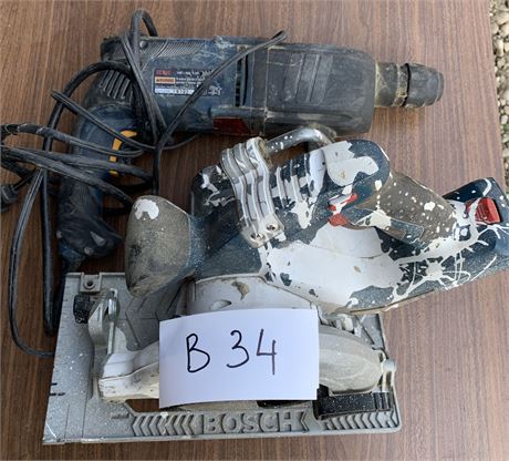 Lot 34 - Circular saw, Hammer drill