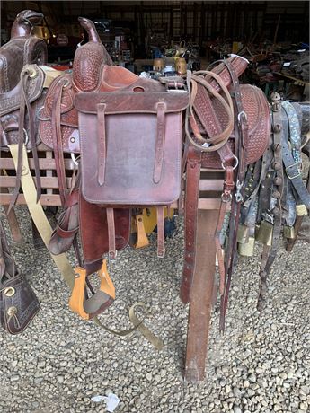Lot 248 - Vic Bennett Saddle with Stand