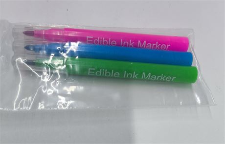Lot X-3 - Jig Jag Mini Edible Ink Markers 3 pk