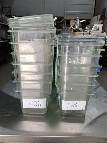 Lot 1-26 - Various-sized Food Inserts with Lids