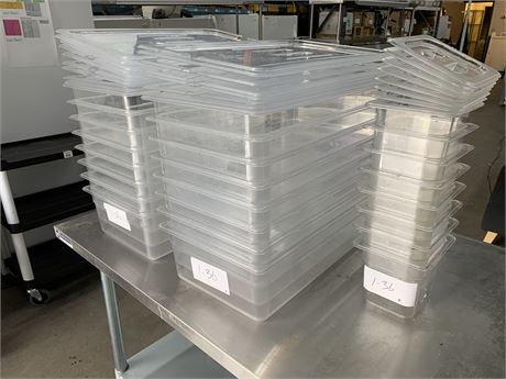 Lot 1-36 - Various-sized Food Inserts with Lids