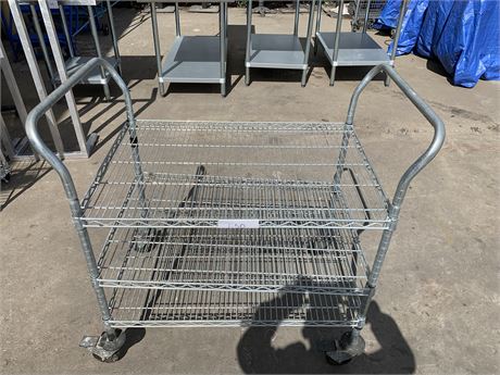 Lot 1-50 - Silver Adjustable Height Trolley