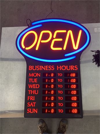 Lot 1-16 - Pro-Lite Programmable Open Sign