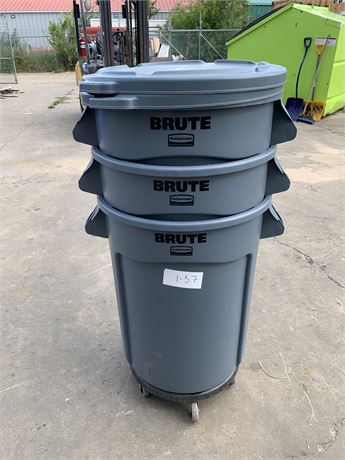 Lot 1-57 - Rubbermaid Brute Bins
