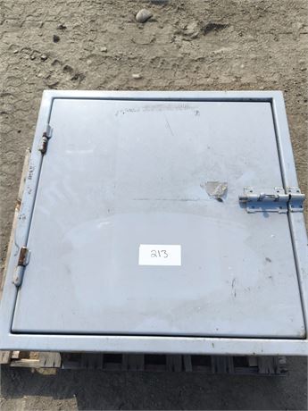 Lot 213 - Steel lock box
