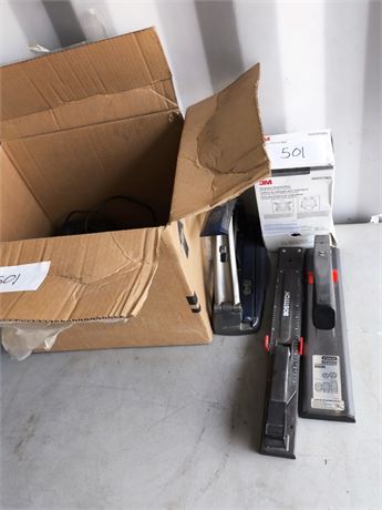 Lot - 501 Respirator Cleaning Wipes, Staplers and other