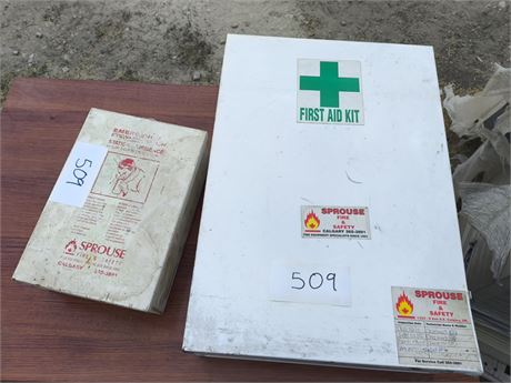 Lot - 509 First Aid Kit and Eyewash Station