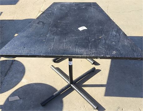 Lot 116 - Trapezoidal Table on 2 Bases