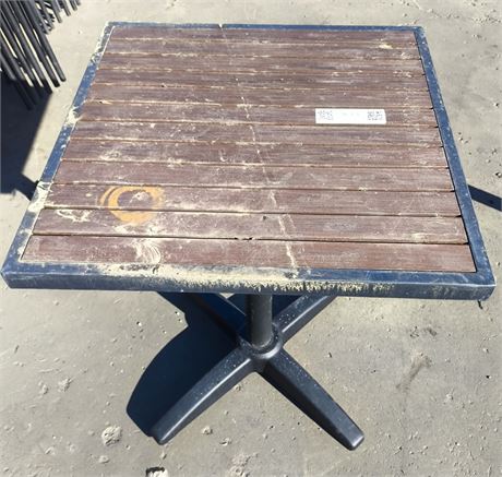 Lot R8 - Patio Table with Wooden Top