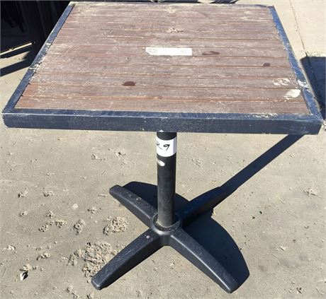 Lot R9 - Patio Table  with Wooden Top