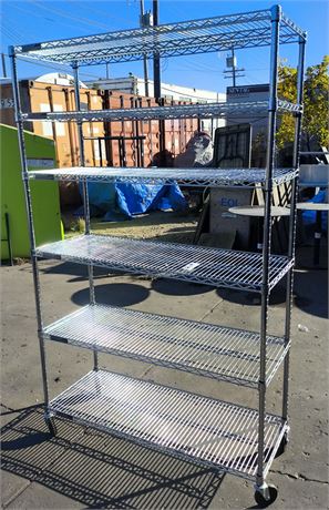 Lot R19 - Stainless Steel Grid Organizer Heavy Duty Shelving