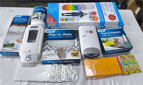 Lot 15 - Misc Dispensers and Party Supplies