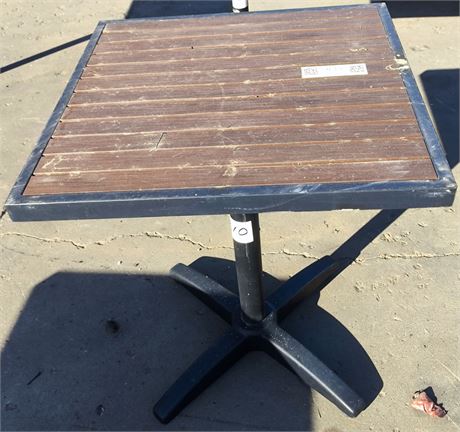 Lot R10 - Patio Table  with Wooden Top