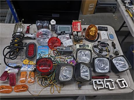 Lot 5-7 - Assorted Lights and Wiring
