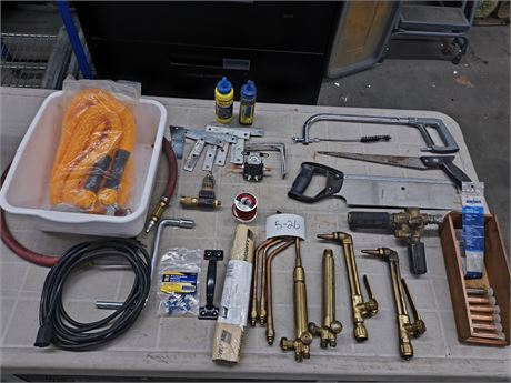 Lot 5-26 - Oxyacetylene handles and tips with various