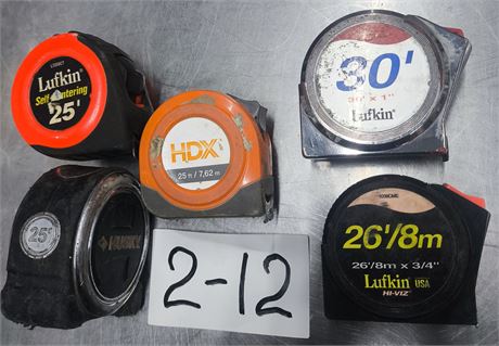 Lot 2-12 - Tape Measures