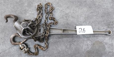 Lot 26 - 1-ton Ratchet Link Chain Hoist