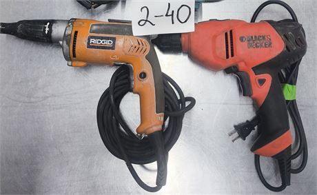 Lot 2-40 - Corded Drill and Screwdriver